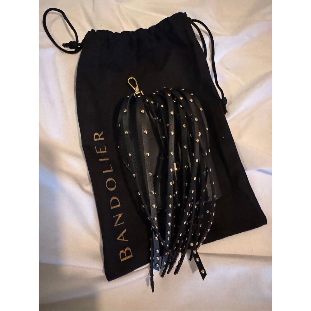 Nip/nib/nwt bandolier add on black & gold studded… - image 4